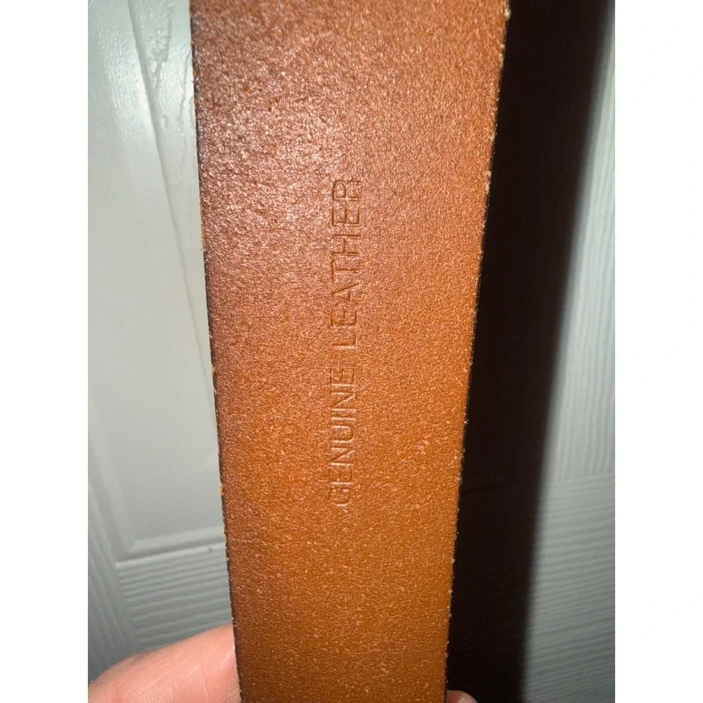 LAUREN Ralph Lauren Leather Belt Featuring A Stirrup-Inspired Design Size 42‎